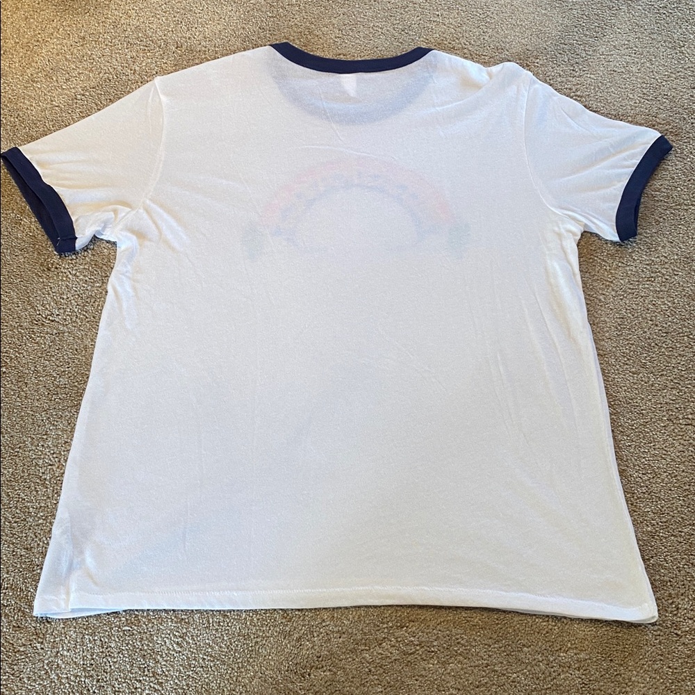 Kacey Musgraves Ringer White Rainbow Catcus Merch Golden Hour Era T-Shirt LARGE - Picture 9 of 9